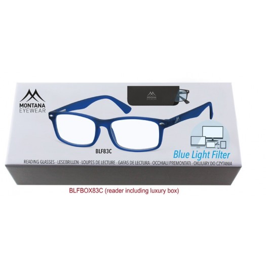 Gafas Protección Filtro Luz Azul de lectura, ordenador MONTANA BLF83 AZUL