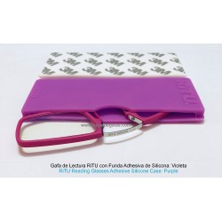 Gafas de Lectura RiTU con Funda Adhesiva de Silicona Purple